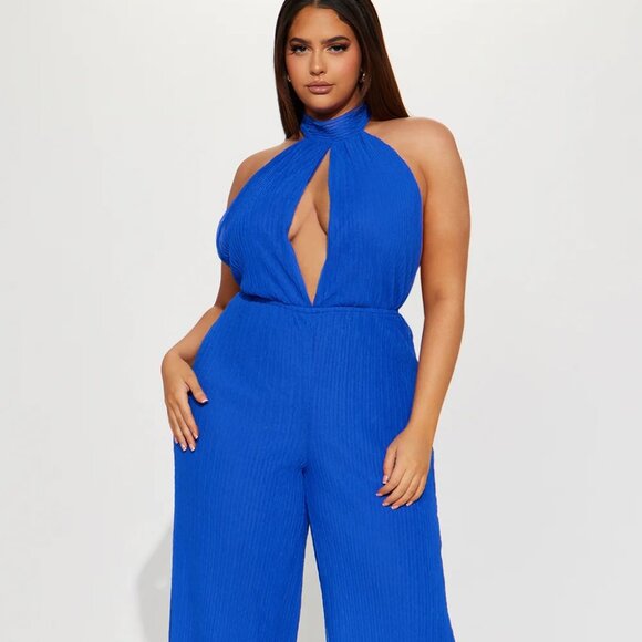 NWT! FASHION NOVA 'Through My POV' Jumpsuit | Royal Blue - Picture 6 of 7